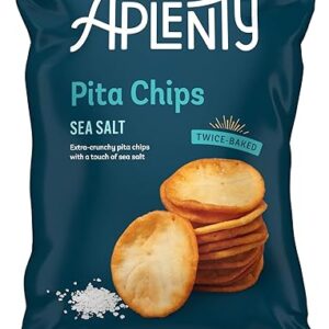 Amazon Brand, Aplenty Pita Chips, Sea Salt, 8 Oz