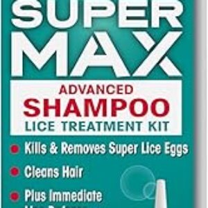 RID Super Max Advanced Shampoo Lice Removal Treatment, 3.4 Fl Oz, Includes Nit Removal Comb