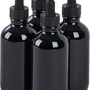 4 Pcs 4oz Glass Dropper Bottles