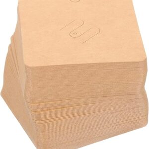 TEHAUX 200pcs Brooch Display Cards for Pins, Earring Card Holder with Pre-Cut Hole Kraft Paper Brooch Pin Cards Earring Display Cards Ideal…
