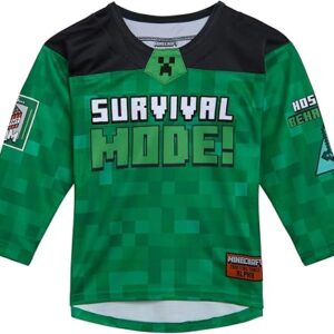 Minecraft Long Sleeve Hockey Jersey for Kids