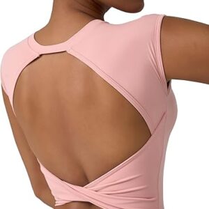 ABOCIW Women’s Open Back Athletic Crop Top