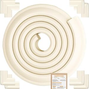 Edge Corner Protector Baby Proofing for Furniture(20 ft Edge 8 Adhesive Corner Protector), Heavy-Duty Soft NBR Foam Fireplace Tables Safety Bumper Protection Guards(Pre-Taped, Easy Installation)