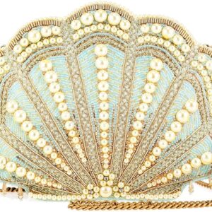 Mary Frances Seaside Beaded Crossbody Clutch