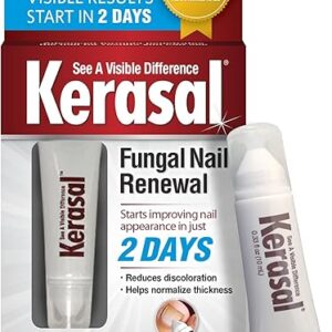 Kerasal Nail Renewal, Restores Appearance of Discolored or Damaged Nails, 0.33 fl oz (Packaging May Vary)