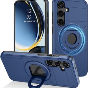 DUEDUE for Samsung Galaxy S24 FE Case Magnetic[Compatible with Magsafe], Built-in Ring Holder Shockproof Heavy Duty Protective Kickstand Ph…