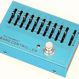 EQ Pedal 10 Band Equalizer Ten Band EQ Guitar Effects Pedal for 4-string, 5-string Bass and 6-string, 7-string Electric Guitar & 31.25Hz to …