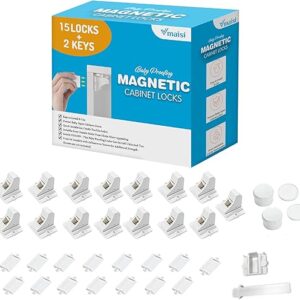 Vmaisi Baby Proofing Magnetic Cabinet Locks (15 Locks and 2 Keys)