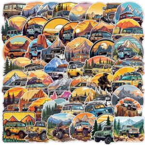Off-Roader SUV Stickers |50Pcs Outdoor Travel Waterproof Vinyl Decals for Bike Water Bottles Laptop Bicycle Refrigerator Cup Luggage Computer Mobi…