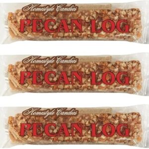 Crown Candy Pecan Log Candy Bar, 2.5 Ounces (Bundle of 3)