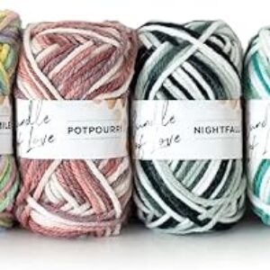 Lion Brand Yarn Bundle of Love Baby Yarn Mini Sampler 6-Pack Yarn for Crocheting and Knitting, Assorted Starter Crochet Kit Yarn Bulk for Ad…