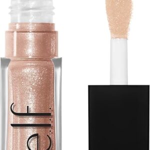 e.l.f. Glow Reviver Lip Oil, Nourishing and Hydrating with High-Shine Glimmer Finish & Sheer Wash Of Color, Minty Scent, Non-Sticky, Vegan & Cruel…