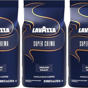Lavazza Super Crema Whole Bean Coffee, 3 Pack