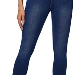 IUGA Crossover Jeggings for Women Tummy Control High Waisted Jeans for Women Pull on Skinny Stretchy Jeans with Pockets