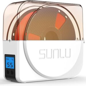 SUNLU Official Filament Dryer S1 Plus, Built-in Circulation Fan, Filament Dryer Box Storage Box for 3D Printer Filament 1.75 2.85 3.00, S1 Plus White