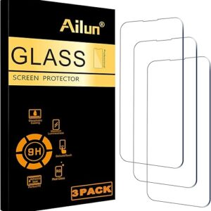 Ailun Screen Protector for iPhone 14 / iPhone 14 Pro [6.1 Inch] Display 3 Pack Tempered Glass, Sensor Protection, Dynamic Island Compatible, Case Friendly
