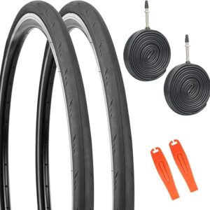 2 Pack 700x25c Road Bike Tires & Tubes
