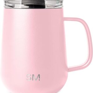 Simple Modern Travel Coffee Mug with Lid and Handle | Reusable Insulated Stainless Steel Coffee Tumbler Tea Cup | Gifts for Women Men Him H…