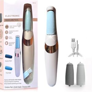 Smooth Pedicure Wand for Feet Electric Foot Callus Remover Rechargeable Pedicure Tools for Feet Callus Removal Tool Best Device for Feet Ca…