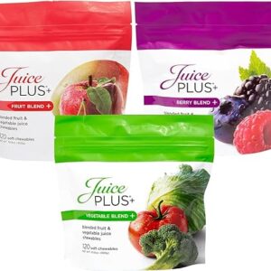 JuicePlus+ Fruit, Vegetable & Berry Blend Soft Chews (Chewables) – 30 Plant-Based Ingredients! Vegan Gummies for Kids & Adults – Gluten-Free…