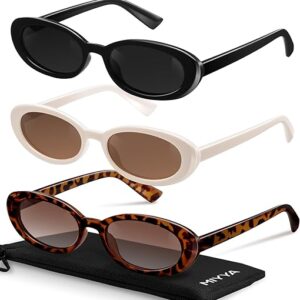 miyya Trendy Polarized Sunglasses Women, Oval Sunglasses for Woman Men, Retro Sun Glasses for Women 2025, UV Protection