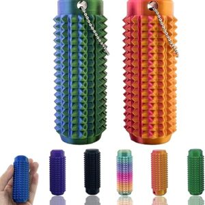 Little Ouchies Fidget, Pocket Mini Fidget Toy for Adults, Pain Stim Fidget, 3D Printed Venting Key Pendant, 2pcs Spiky Grippie Stim Keychain…