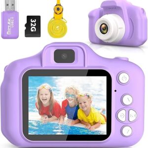 Kids Camera,Christmas Birthday Gifts for Girls Age 3-9, HD Digital Video Cameras for Toddler Portable Toys for 3 4 5 6 7 8 Year Old Girl 32…