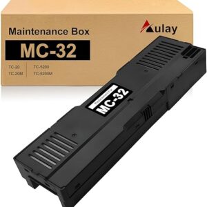 MC-32 Maintenance Cartridge Replacement for Canon Imageprograf TC-20 TC-20M TC-5200 TC-5200M, Upgraded MC32 Ink Maintenance Box Ink Waste T…