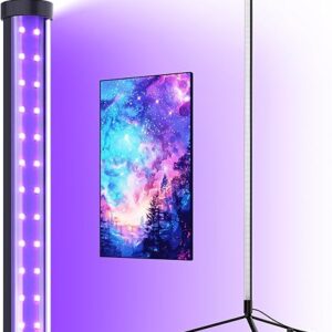 Barrina LED Black Light Bar, Perfect for Party, Halloween T10 Vertical Standing UV Blacklight Fixture, 42W, 385-400nm, 4FT Height with On/O…