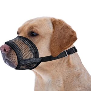 Extra Large Dog Muzzle – Air Mesh Big Dog Muzzle | Suitable for Small, Medium Large and X-Large Dogs | Stop Biting, Barking and Chewing Bes…