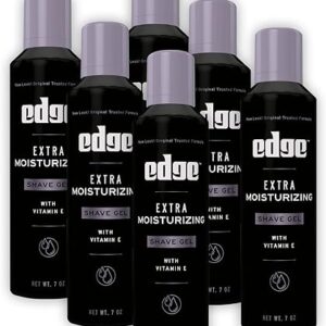 Edge Shaving Gel for Men, Extra Moisturizing with Vitamin E, (6 Pack) – Shave Gel For Men That Moisturizes, Protects and Soothes To Help Re…