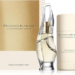 Donna Karan Cashmere Mist Discovery Set For Women – Eau de Parfum Mini Spray 0.5 Fl. Oz. & Anti-Perspirant Deodorant Stick, 1.7 Oz.