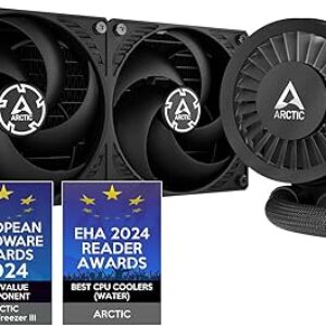 ARCTIC Liquid Freezer III 240 – CPU AIO Water Cooler, Water Cooling PC, Intel & AMD, Efficient PWM-Controlled Pump, Fan: 200–1800 RPM, LGA1851 and LGA1700 Contact Frame – Black