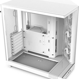 NZXT H6 Flow | CC-H61FW-01 | Compact Dual-Chamber Mid-Tower Airflow Case | Panoramic Glass Panels | High-Performance Airflow Panels | Includes 3 x…