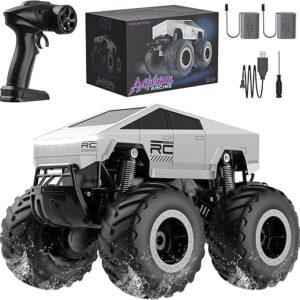 WayEee Cybertruck RC Car Kids Toys for Ages 6+, Remote Control Car Waterproof Monster Truck, Amphibious 4WD All Terrain Off-Road Pickup, 1:16 Scale, 2.4GHZ Vehicles, Boys Christmas Kids Birthday Gift