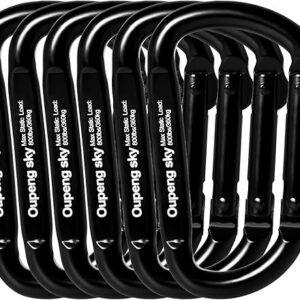 Carabiner Clip – Heavy Duty Carabiners Carabeaner D Ring Shape,Key Chain Clip Hook,Keychain Clip,Multipurpose for Camping, Hiking,Backpackin…