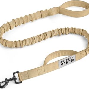 OutdoorMaster Bungee Dog Leash, Heavy Duty Dog Leash with Shock Absorption, 2 Padded Handles Training Leash, Improved Dog Safety and Comfort…