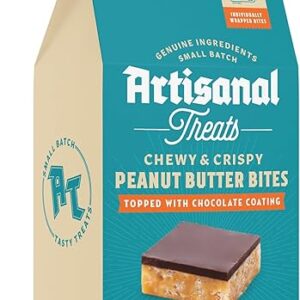 Artisanal Treats Peanut Butter Bites – Gluten-Free, Vegan-Friendly, Kosher – chocolate, Coated Snacks – No High Fructose Corn Syrup – Whole…