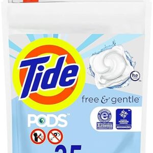 Tide PODS Free & Gentle Liquid Laundry Detergent Pacs, 35 count