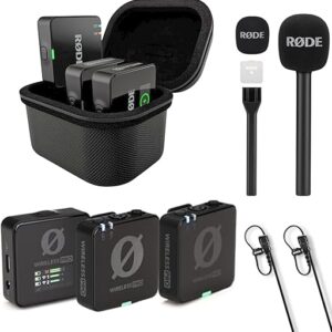 Rode Wireless PRO Compact Wireless Microphone System with 2 Lavalier Microphones, Timecode and On-Board Recording Bundle with RØDE Interview…