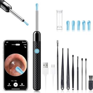 Ear Wax Removal – Earwax Remover Tool with 8 Pcs Ear Set – Ear Canal Cleaner with 1080P Camera – FSA HSA Eligible – Ear Cleaning Kit with 6…