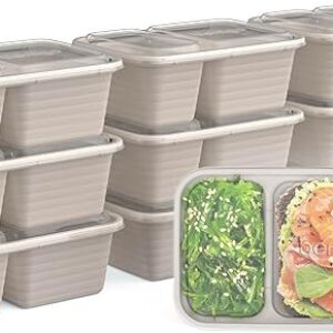 Bentgo Prep – 2-Compartment Snack Containers with Custom-Fit Lids – Reusable, Microwaveable, Durable BPA -Free, Freezer and Dishwasher-Safe…