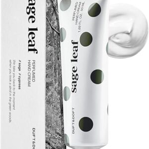 DUFT&DOFT Hand Cream for Dry Cracked Hands – Sage, Cypress, and Cedarwood Scented Lotion – Moisturize Dry Skin and Repair Damaged Skin – Sa…