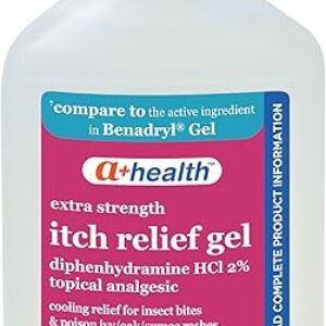 Extra Strength Itch Relief Gel, Diphenhydramine HCl 2% Topical Analgesic, Relives Itching and Pain for Bug Bites, Rashes, Poison Ivy, Oak a…