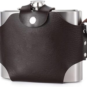 Flat Water Bottle Travel Flask 304 Stainless Steel Water Bottles 750ml 27oz 1Pack