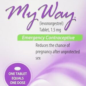 My Way Emergency Contraceptive 1 Tablet, Female Contraceptive, Adult, Single Tablet