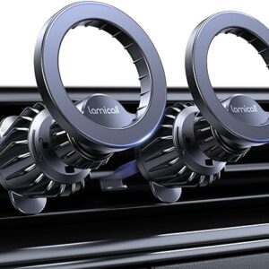 Lamicall 2 Pack Fits MagSafe Car Mount –[20 Upgraded Magnets] Magnetic Phone Holder Car,Air Vent Cell Phone Holder Clip, MagSafe Accessorie…