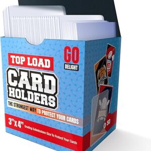 100Pcs Card Sleeves – Ultra Clear Platinum Top Loaders for Cards – 50 Top Loaders and 50 Soft Sleeves – Hard Card Sleeves – 35PT Ultra Clea…