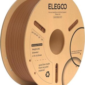 ELEGOO PLA Plus Filament 1.75mm Brown 1KG, PLA+ Tougher and Stronger 3D Printer Filament Dimensional Accuracy +/- 0.02mm, 1kg Spool(2.2lbs)…