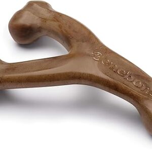 Benebone Wishbone Durable Dog Chew Toy for Aggressive Chewers, Made in USA, Small, Real Bacon Flavor